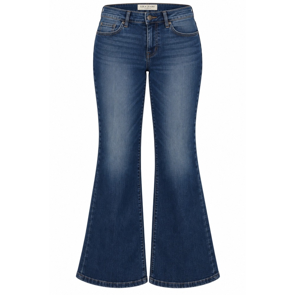Lola Jeans Kristine Flare Jeans Womens 12/W32 Blue Mid-Rise Sustainable Boho NWT